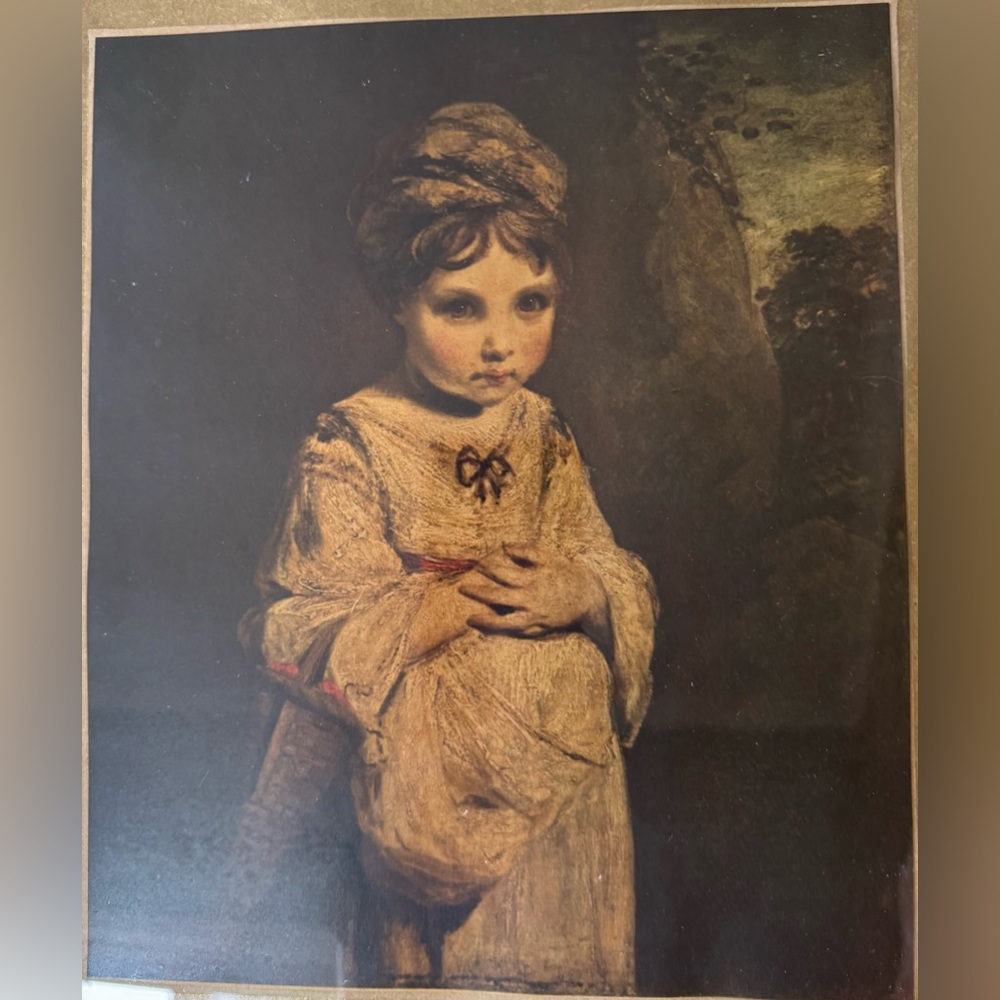 ‘The Strawberry Girl’ Antique Framed Art